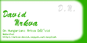 david mrkva business card